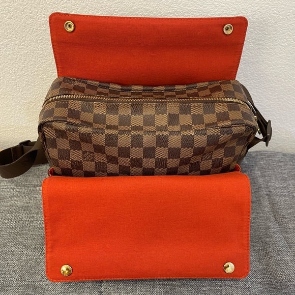 11. Louis Vuitton Brown Naviglio Damier Canvas Crossbody Bag - Picture 3 of 15
